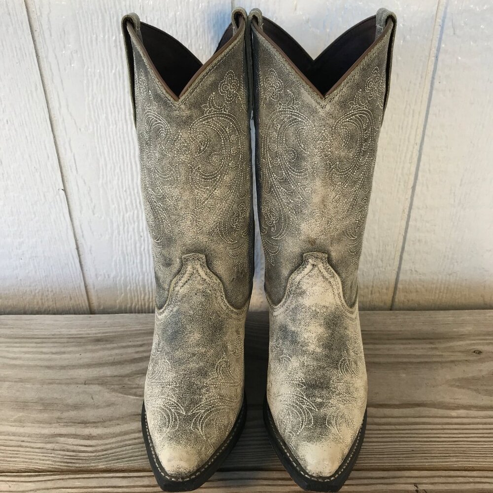 Rockin Country Dusti Womens Distressed Sanded Leather Western Boots 9 M RC5093 - Picture 11 of 13